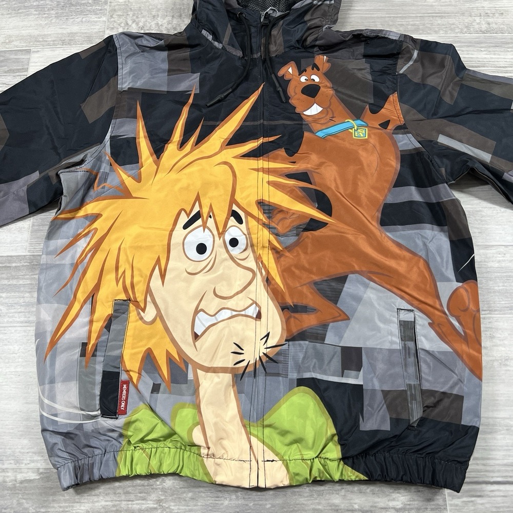 Members Only Windbreaker Jacket Scooby Doo Shaggy Men's Size Medium Full Zip New